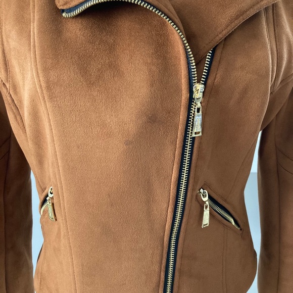 ❌SOLD Jou Jou Bonded Suede Moto Jacket - Picture 6 of 9